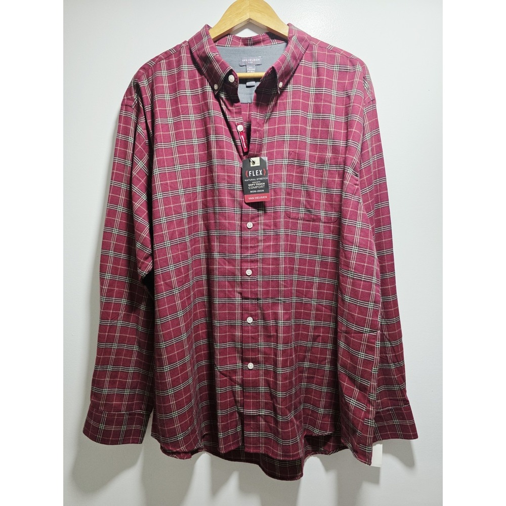 Van Heusen Flex Soft Comfort Long Sleeve Button Up Mens Shirt Size Size XXL